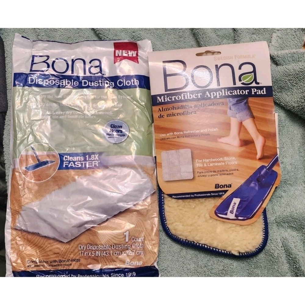 Bona Microfiber applicator Pad Hardwood Stone Tile Laminated Floors & Dusting Cl